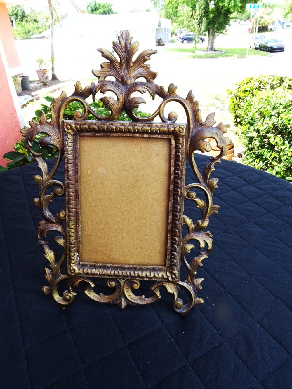 Brass Picture Frame 6" xx 4" Vintage